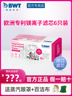 Bwt镁离子滤芯进口净水器滤芯家用滤芯水壶滤芯倍水壶滤芯6件