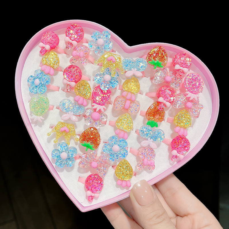 儿童饰品公主女戒指调节公主宝宝