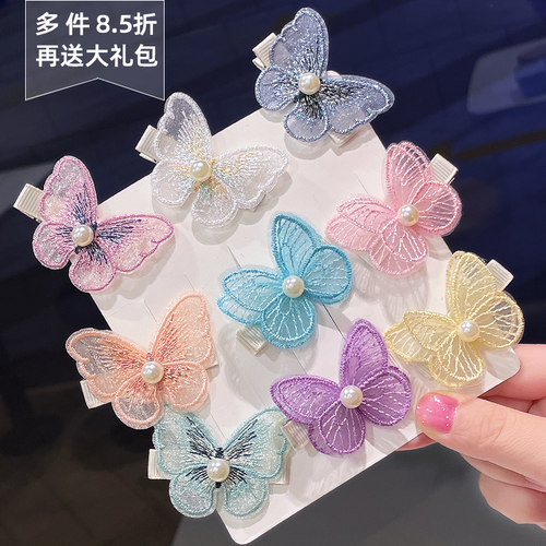 秋季可爱公主蝴蝶女孩宝宝发夹