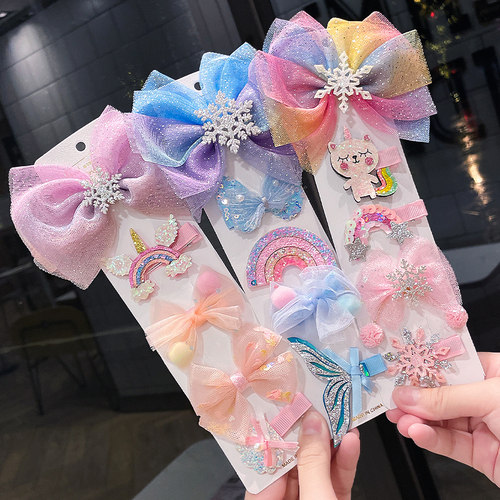 秋季蝴蝶结冰雪奇缘女孩儿童发夹