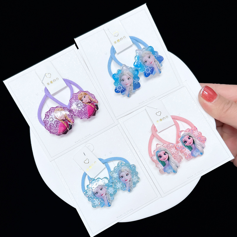 儿童新款公主发圈女童不伤发皮筋小女孩卡通彩色扎头发绳宝宝发饰