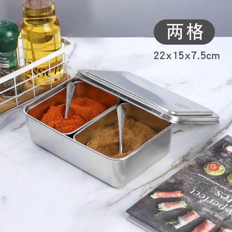 调料盒调味罐不锈钢一体多格商用6格调餐饮酒店厨房配料组合套装