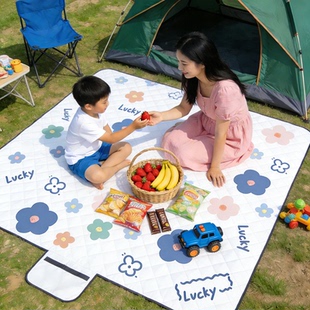 野餐垫防潮垫加厚春游野餐布草坪户外露营帐篷沙滩垫便携野炊地垫