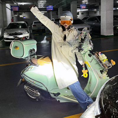 电动车雨衣防暴雨加厚加大人车分离女款雨披九号雅迪台铃骑行车衣