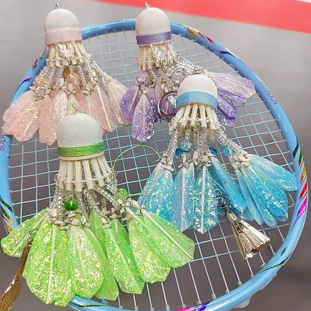 羽毛球梦幻风铃材料包diy挂件成品小夜灯包包挂饰车挂装饰送礼物