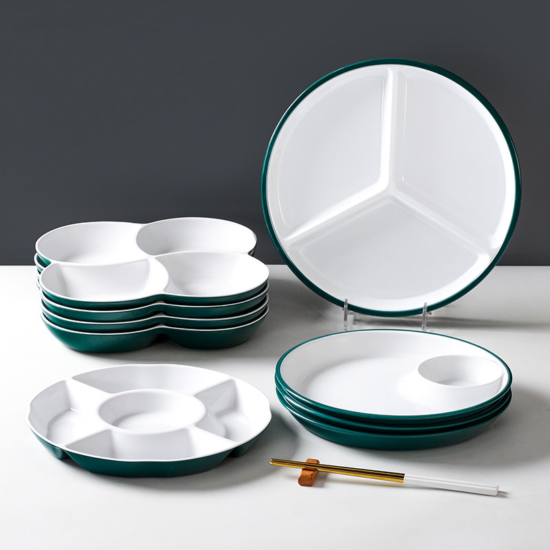 密胺餐具盘子商用餐盘菜盘五格分格盘冷菜卤味卤水卤菜专用拼盘