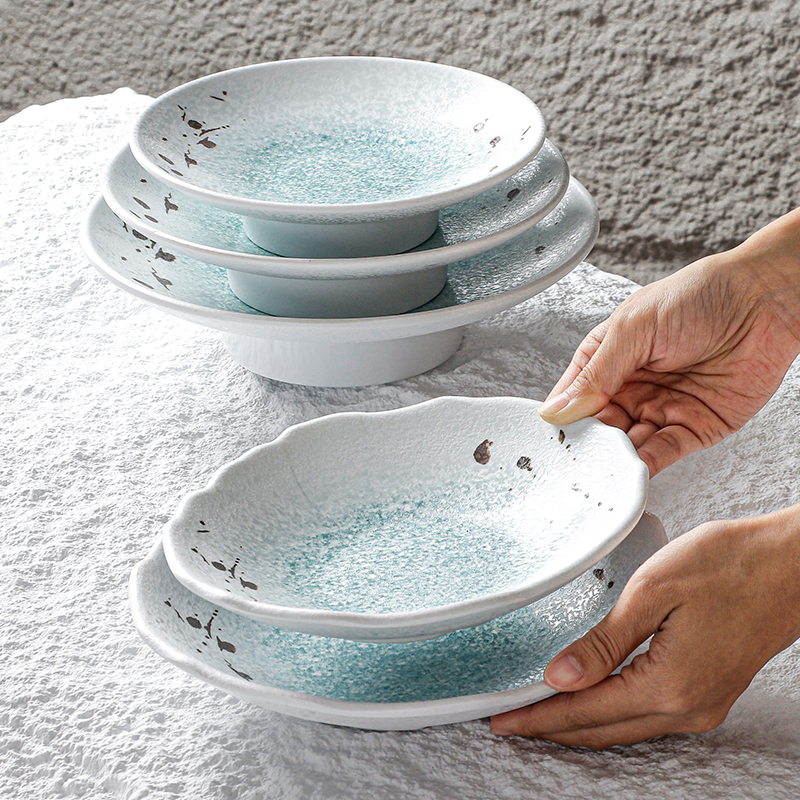 祥源美密胺盘子圆形餐盘菜盘商用