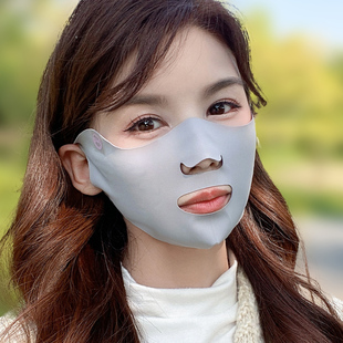 秋冬季漏鼻子漏嘴保暖口罩跑步运动专用易呼吸防风防寒高颜值面罩