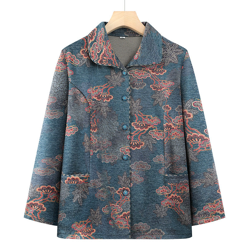 中老年女装秋装衬衫衣服