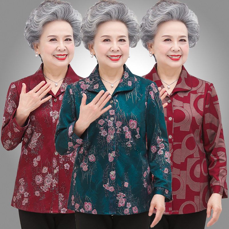 中老年女装衬衫秋季长袖6
