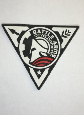 BAD三角章3D橡胶PVC加厚款556魔术贴章胶章胸章战术士气章3色