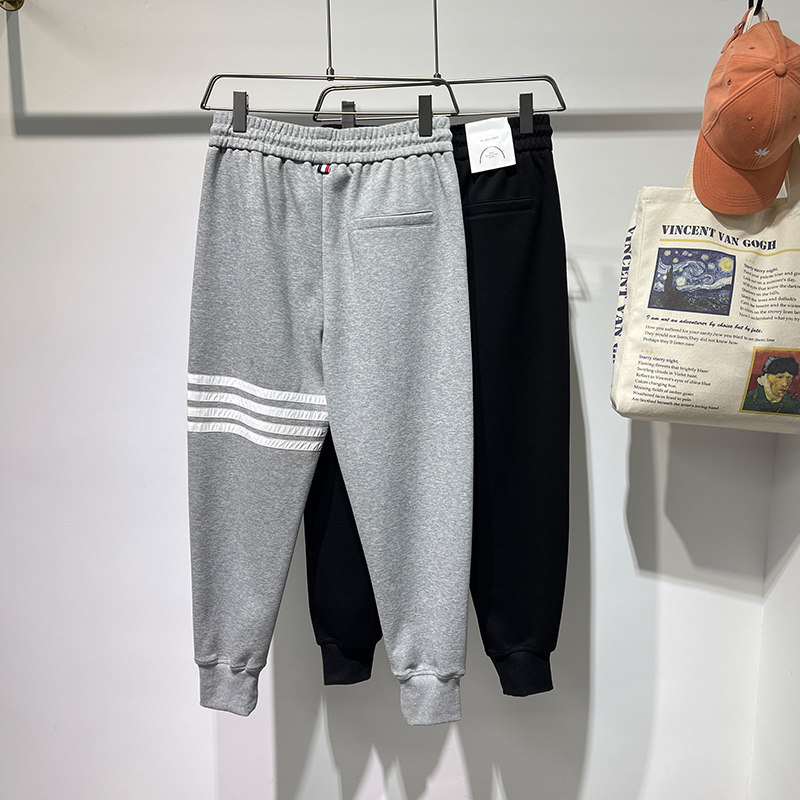 （店铺款上有差J）卫裤男女休闲束脚裤三条杠精品潮2192P80,男装休闲裤,电商B332-1