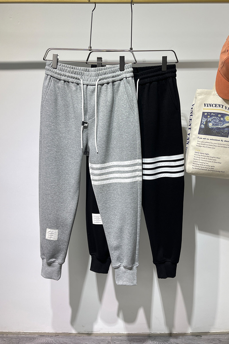 （店铺款上有差J）卫裤男女休闲束脚裤三条杠精品潮2192P80,男装休闲裤,电商B332-1