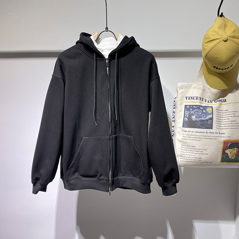 连帽开衫拉链卫衣纯色运动男外套2185P105,女装短外套,电商B332-1