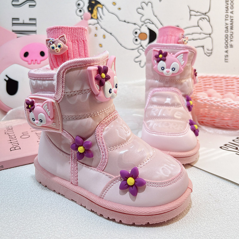 女童秋冬大棉防水雪地靴保暖舒适