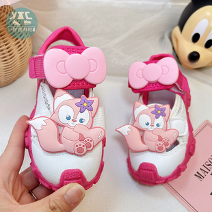 女童包头网面运动凉鞋透气框子鞋夏款夏季中大童儿童女孩2026新款