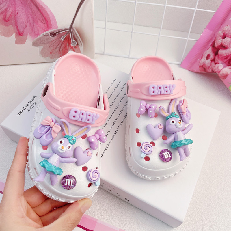 网红女童凉拖鞋夏季夏天春秋包头洞洞鞋女孩儿童大童宝宝室内外穿