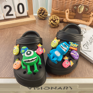 男童搞怪洞洞鞋男生男款男士好看凉拖鞋中大童家用外穿夏季踩屎感