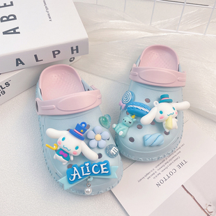 女童可爱洞洞鞋儿童宝宝防滑拖鞋时尚外穿2025新款洋气时髦凉拖鞋