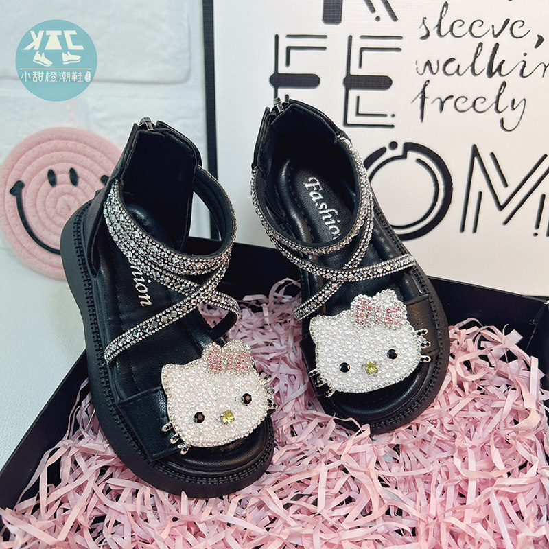 女童罗马凉鞋夏季夏款幼儿童女孩宝宝鞋子软底女宝2025新款公主风