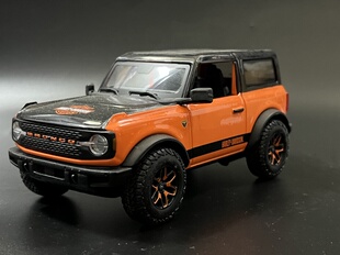 美驰图 1/24 福特 烈马 Bronco 哈雷版 越野车 合金汽车模型 散包