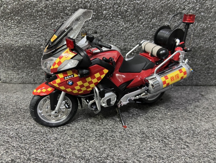 Tiny微影 1/12 宝马R1200RT 消防车救援车FSD 摩托车香港合金车模