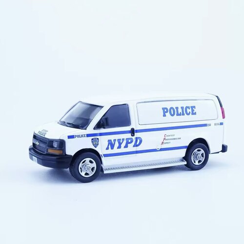 596 雪佛兰 Express VAN 纽约警车 NYPD 货车 1:64 合金汽车模型