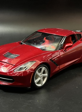 美驰图 1/18 雪佛兰 克尔维特 C7 红色 合金汽车模型 散包瑕疵