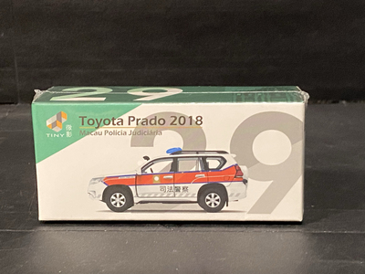 Tiny微影1/64 MC29丰田 普拉多 Prado 2018 澳门警车合金汽车模型