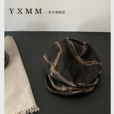 美式复古做旧贝雷帽女秋季新款