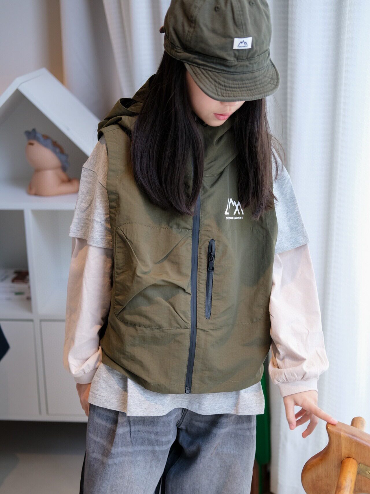 儿童马甲男童山系机能风防水外搭背心春秋季26新款中大童工装坎肩