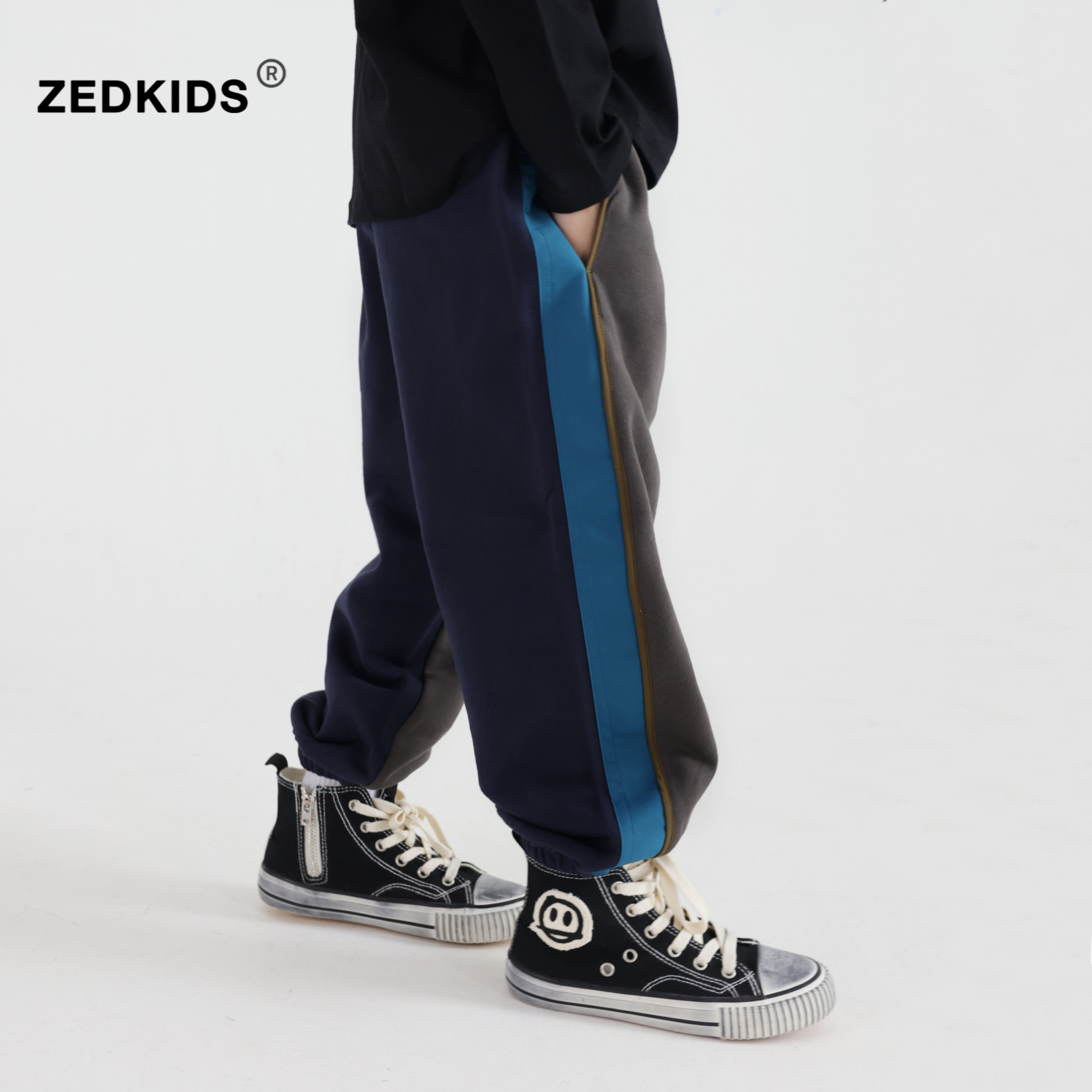 男童运动裤秋冬季2025新款潮酷儿童纯棉加绒卫裤中大裤子校园长裤