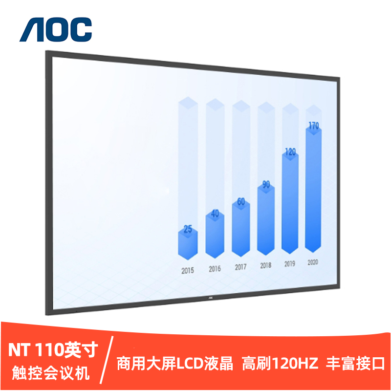 AOC大屏商用显示器110英寸液晶LCD显示屏VGA OPS DP RS232接口