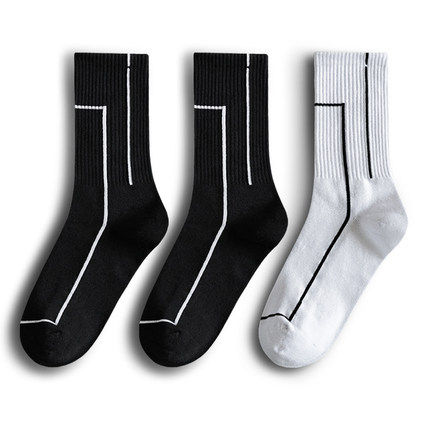 남성용 미드 종아리 스타킹 트렌디 가을 얇은 통기성 남성용 트렌디 하이 탑 스타킹 올 시즌 트렌디 브랜드 농구 양말