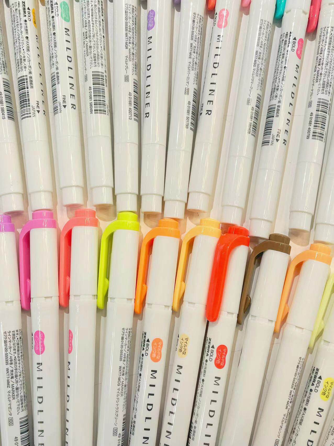 [일본어 ZEBRA WKT7 형광펜] 휴대용 문구|이중두께