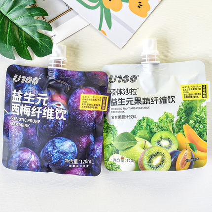 U100益生元西梅纤维饮液体沙拉益生元果蔬纤维饮复合果蔬汁饮料