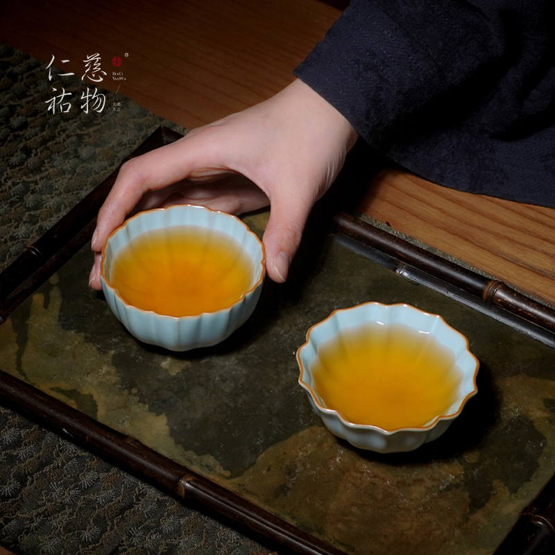 汝窑主人杯对杯礼物小众轻奢陶瓷礼品实用高档客户送领导长辈老师
