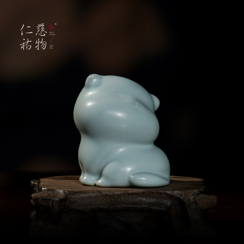 汝窑大福摆件陶瓷礼品高级感