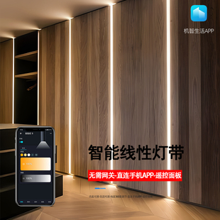 直连homekit手机app天花反光槽灯带客厅无主灯嵌入式吊顶线型灯