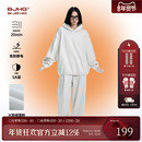 BJHG不计后果运动套装男冬季发热抑菌情侣连帽休闲加绒卫衣卫裤女