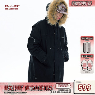 冬季 棉服男款 派克服厚外套防寒服大衣棉袄女 长款 BJHG不计后果工装