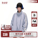 立领运动外套男秋2025新款 BJHG不计后果美式 三条杠宽松休闲夹克女