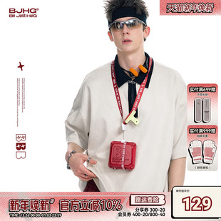 美式 麂皮绒透气情侣Polo衫 速干短袖 夏季 女 T恤男新款 BJHG不计后果