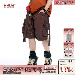 废土风宽松休闲立体口袋五分裤 男夏潮牌美式 短裤 BJHG不计后果工装