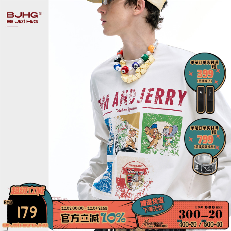 BJHG猫和老鼠联名纯棉打底长袖T