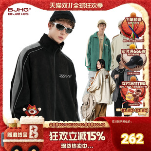 运动夹克棒球服女 麂皮绒休闲情侣美式 BJHG不计后果外套男款 秋新款