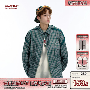 格子衬衫 高级感痞帅潮牌长袖 男款 2025新款 衬衣外套女 冬季 BJHG美式