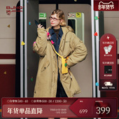 BJHG不计后果巴恩风工装 外套厚毛领棉袄派克服女 冬季 长款 棉服男款