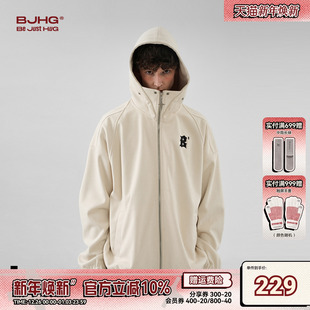 夹克女 开衫 BJHG不计后果连帽卫衣外套男冬季 潮牌重磅拉链休闲美式