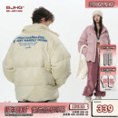 BJHG不计后果美式棉服男冬季环保麂皮绒棉衣潮牌面包服加厚外套女